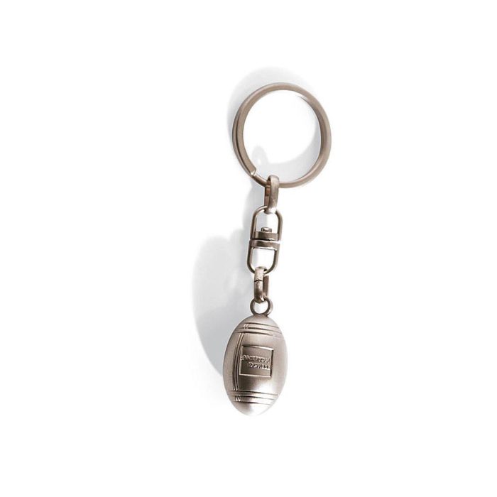 porte-cles-metal-luxe-ballon-rugby-nickel-satin-anneau-maille-american-express