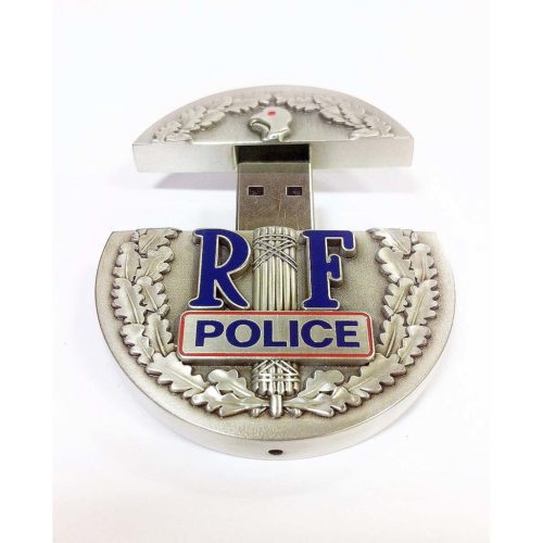 cle-usb-metal-luxe-email-cloisonne-argent-vieilli-police-nationale